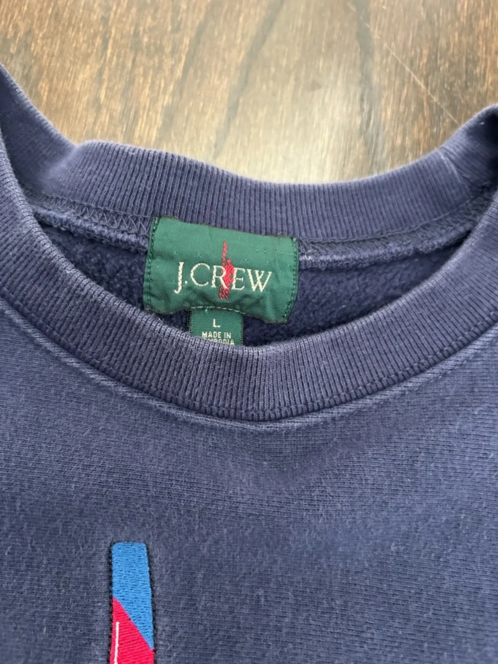 Navy Crew Neck JCrew Sweatshirt with Bear